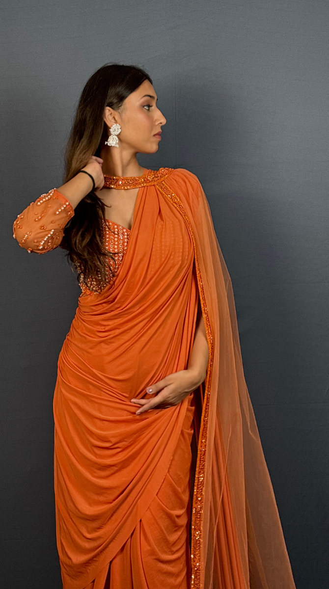 Sunset Drape Saree