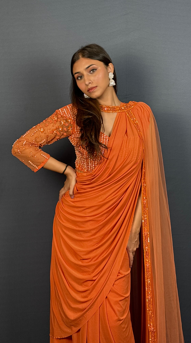 Sunset Drape Saree