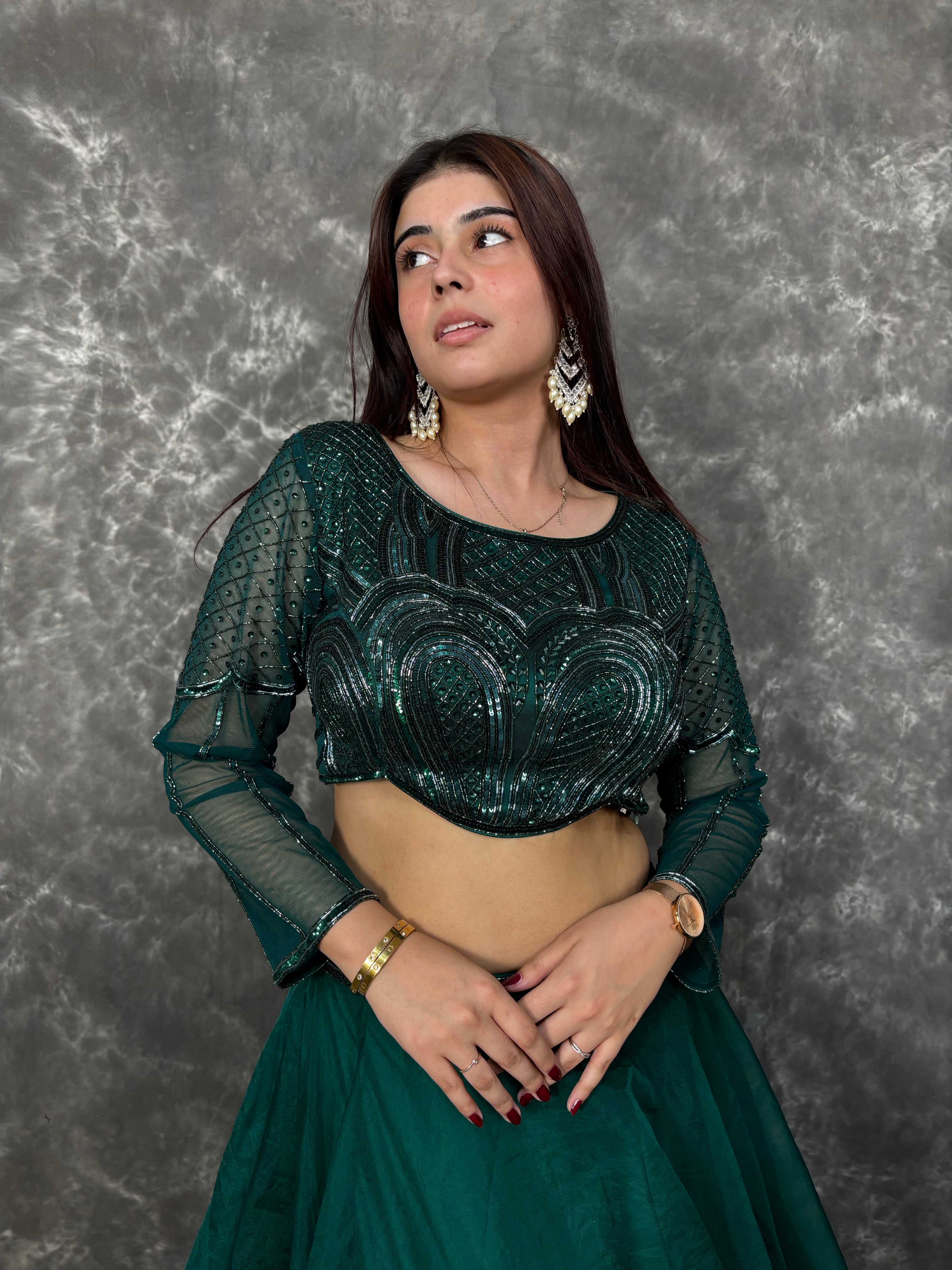 Timeless Green Lehenga