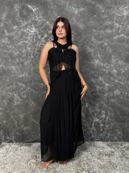 Black Dhoti Dress