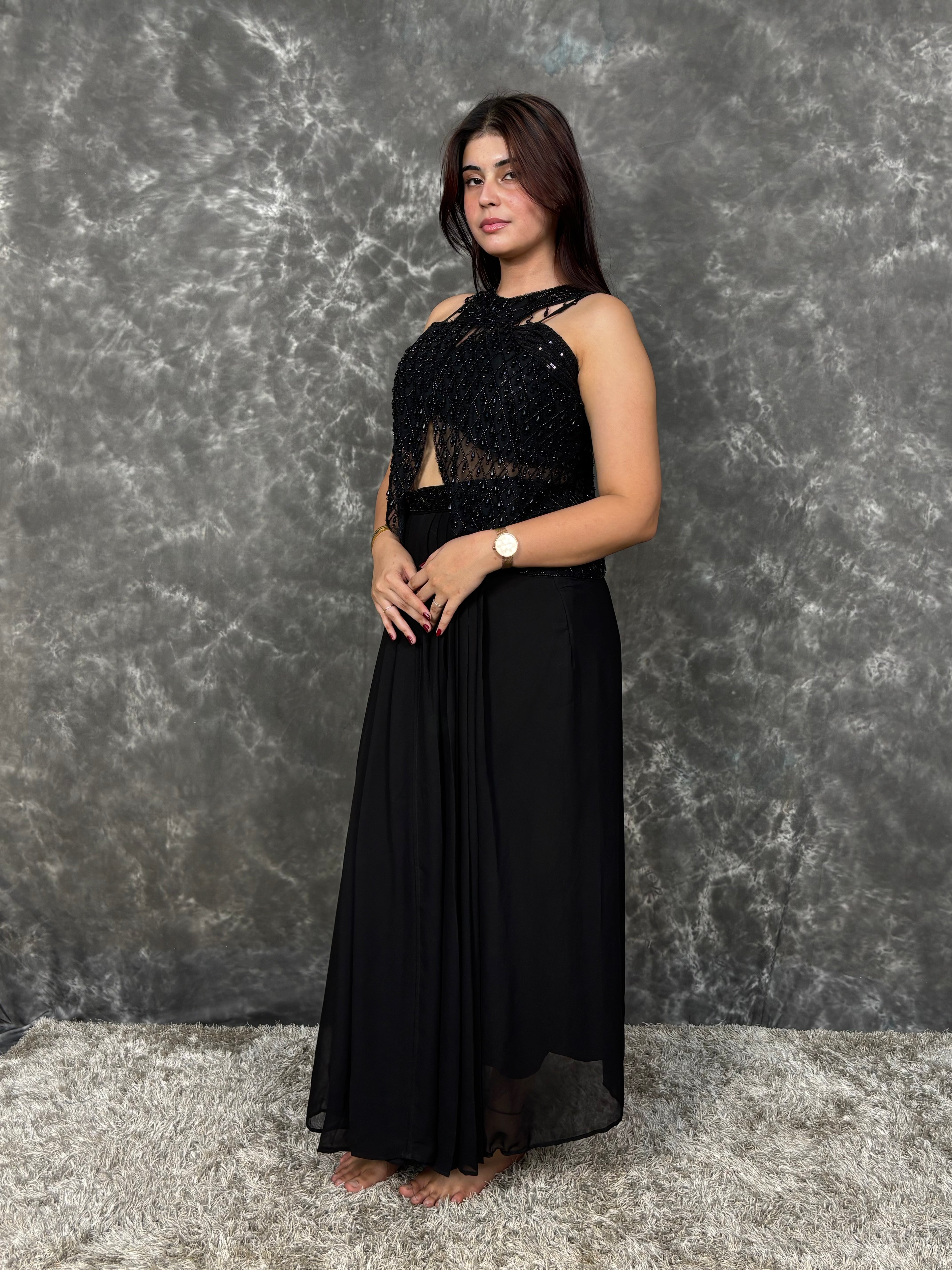 Black Dhoti Dress