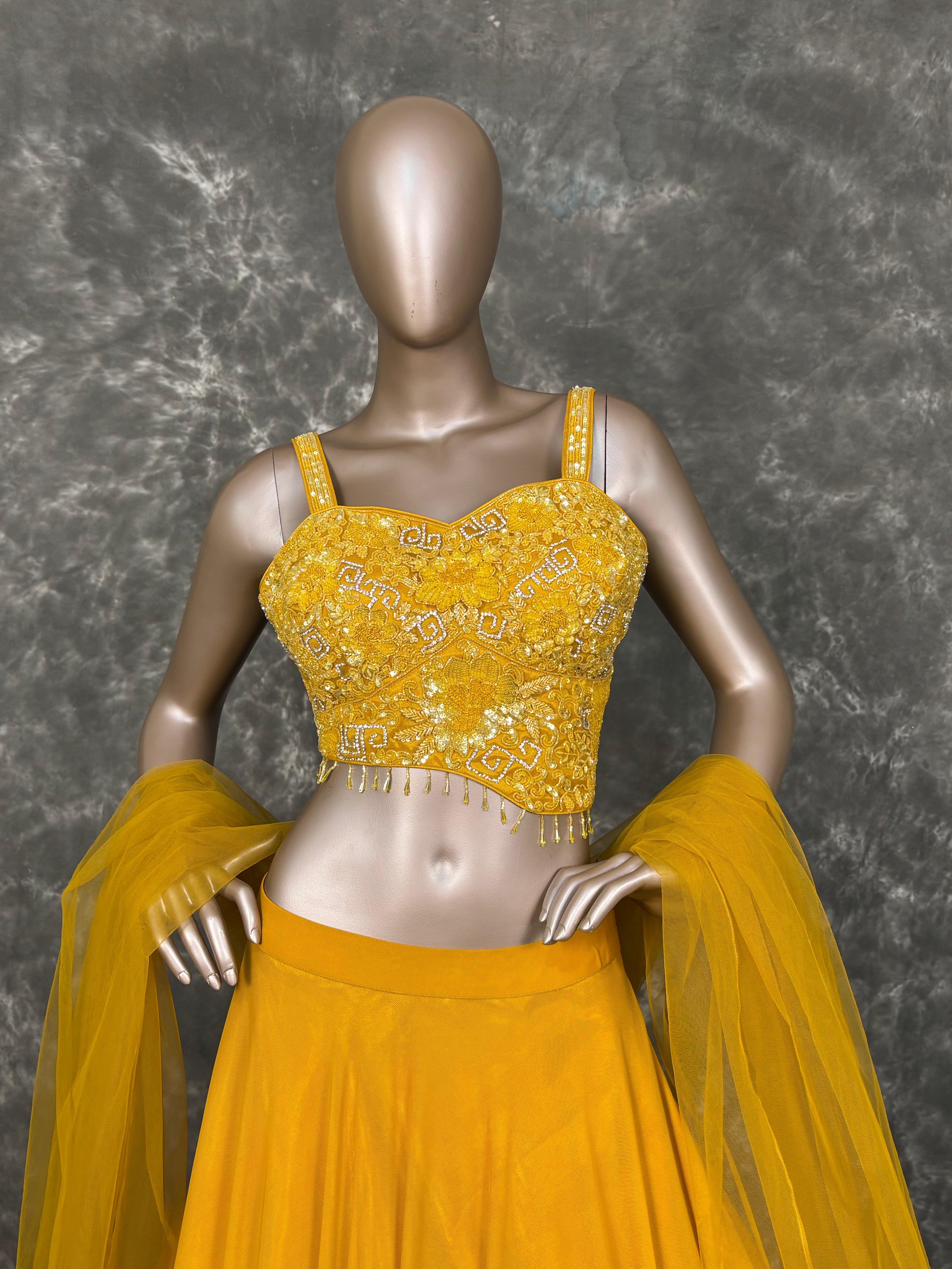 Mustard Lehenga